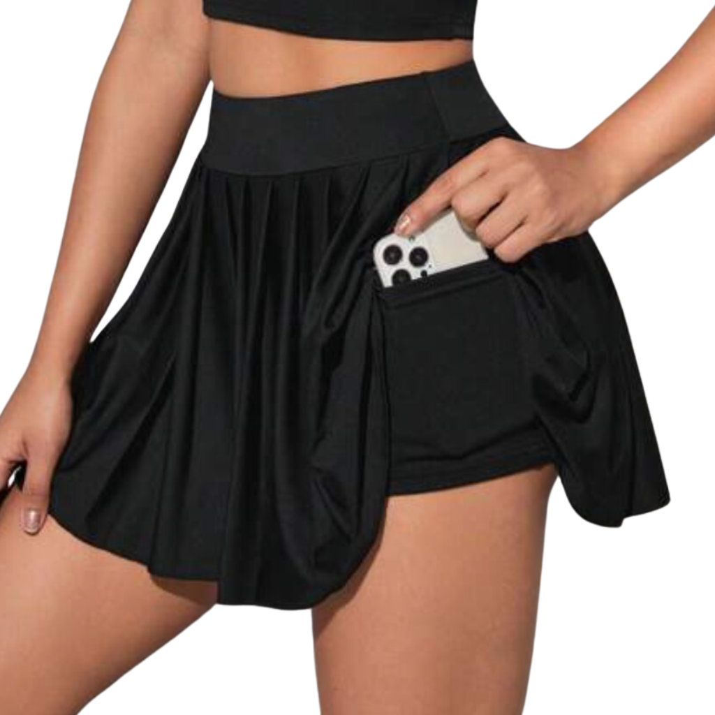 Conjunto deportivo • Falda faralada + top con cuello
