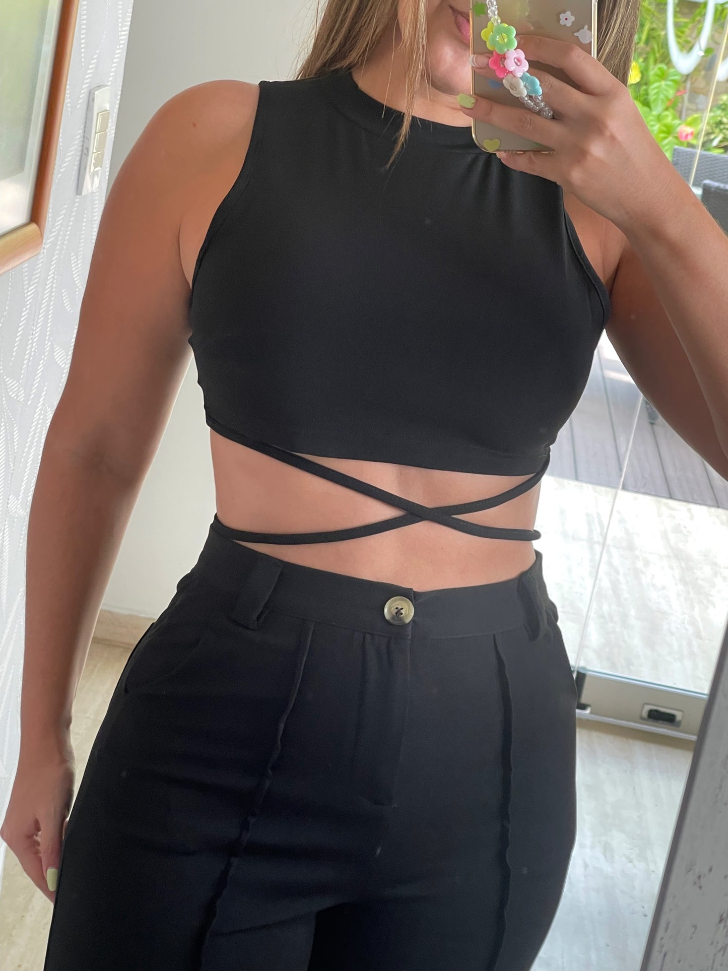 Conjunto | Top + pantalón negro