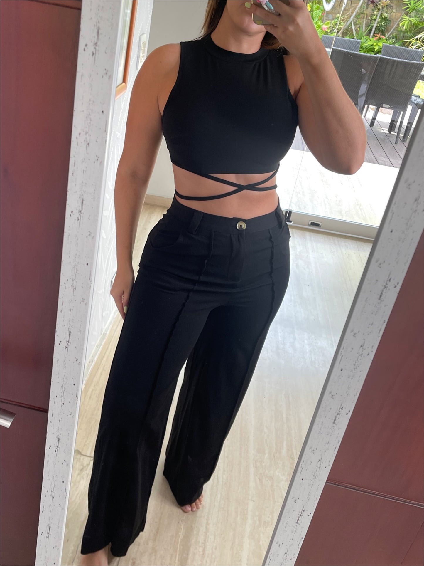 Conjunto | Top + pantalón negro