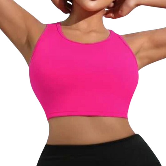 Top deportivo • Top fucsia cruzado