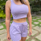 Conjunto • Top tank crop y short con cordon