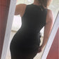 Vestido | Negro sin magas corto