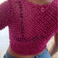 Top | Mangas apliques fucsia