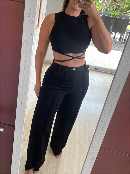 Conjunto | Top + pantalón negro